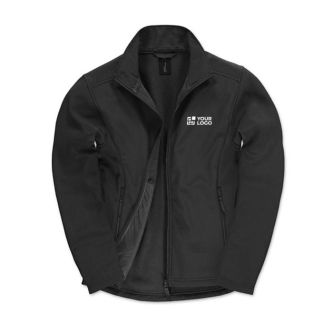 Veste softshell stretch pour homme en polyester 300 g/m² B&C avec zone d'impression