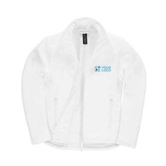 Veste softshell stretch pour femme en polyester 300 g/m² B&C avec zone d'impression
