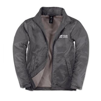 Veste en polyester pour homme imperméable et coupe-vent B&C avec zone d'impression