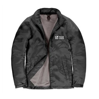 Veste en polyester pour femme imperméable et coupe-vent B&C avec zone d'impression