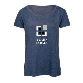 T-shirt pour femme en polyester et coton 130 g/m² B&C avec zone d'impression