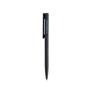 Stylo fin et élégant en laiton et acier inoxydable à encre bleue