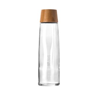 Bouteille en verre durable premium avec bouchon en bambou, 750 ml