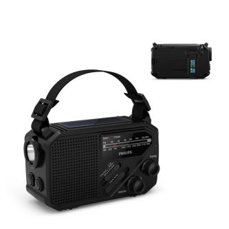 Radio d’urgence en plastique ABS avec lampe torche et alarme Philips