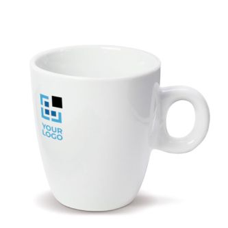 Tasse en céramique blanche compatible avec les machines à café 200ml avec zone d'impression