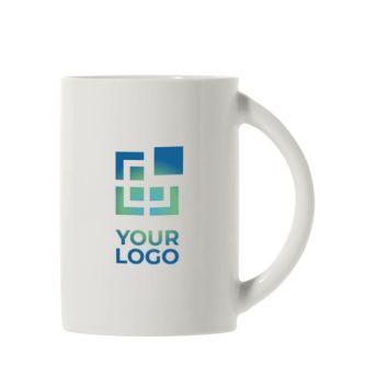Tasse en céramique pour sublimation avec poignée en demi-cercle 300ml avec zone d'impression