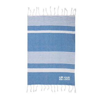Serviette en coton organique type Hammam en plusieurs couleurs 50x70cm avec zone d'impression