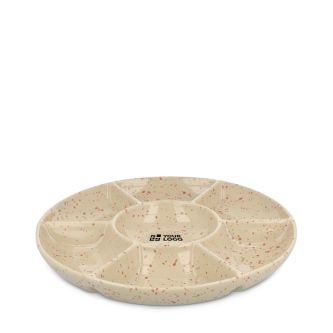 Assiette en céramique artisanale au motif moucheté Sagaform