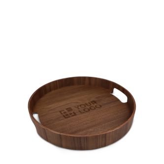 Plateau bicolore en bois certifié avec anses intégrées