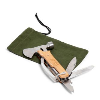 Coffret d'outils multifonctions de luxe marque Orrefors Hunting avec zone d'impression