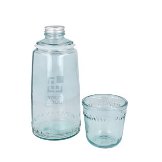 Carafe avec bouchon métallique et verre assorti 1 L