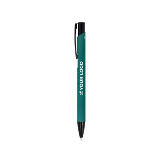 Stylo en aluminium recyclé avec clip noir et encre bleue