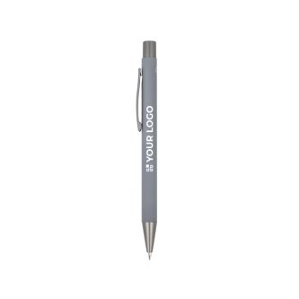 Stylo en aluminium au toucher doux, corps fin et encre noire
