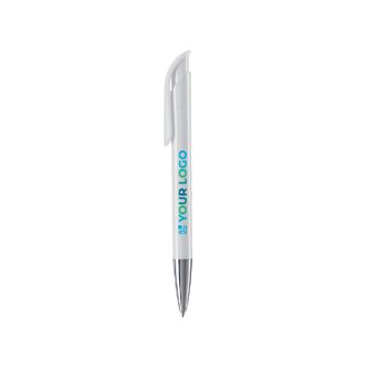 Stylo à bille en plastique mate fabriqué dans l’UE, encre bleue