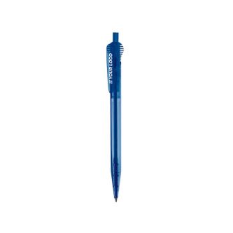 Stylo en plastique transparent avec clip original avec zone d'impression