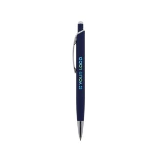 Stylo en aluminium avec finition soft-touch de différentes couleurs avec zone d'impression