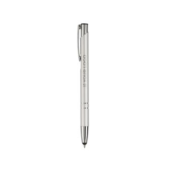 Stylo bille en aluminium avec embout pour écran tactile, encre bleue