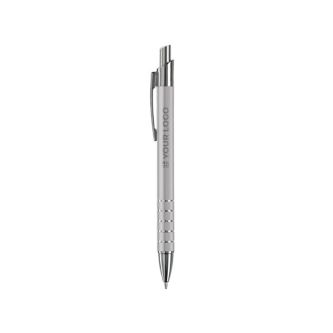 Stylo en aluminium avec finition mate et 5 anneaux argentés avec zone d'impression