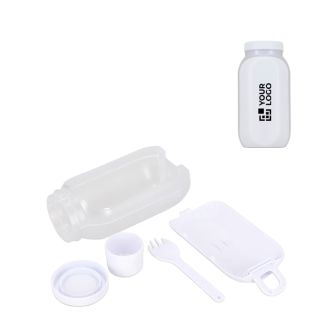 Lunch box multifonction avec couvercle à visser et couverts