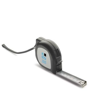 Mètre ruban de 5 mètres avec bracelet pour un transport facile avec zone d'impression