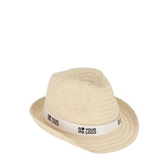 Chapeau de paille personnalisable avec ruban de plusieurs couleurs