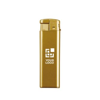 Briquet électronique rechargeable en couleurs métalliques avec zone d'impression