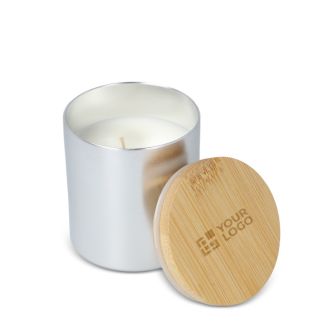 Bougie en cire végétale dans un pot en aluminium recyclé métallisé