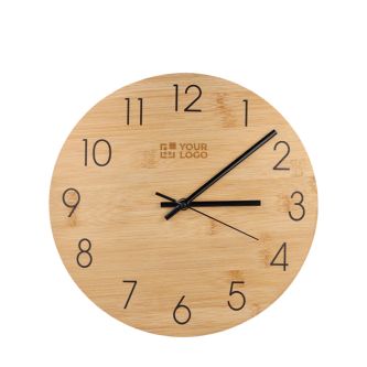 Horloge murale minimaliste en bambou à personnaliser