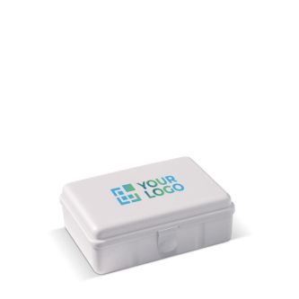Boîte à lunch rectangulaire avec fermeture clip fabrication UE 950 ml avec zone d'impression