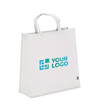 Sac de transport en RPET avec soufflet et anses courtes 75 g/m²