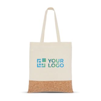 Tote bag en coton avec base en liège 170 g/m²