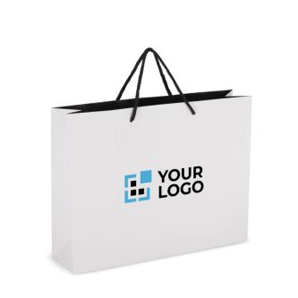 Sac cadeau en papier avec anses et intérieur noir 40x12x30 cm