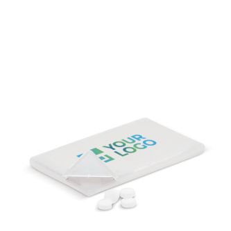 Distributeur de menthes sans sucre avec boîte de plusieurs couleurs avec zone d'impression