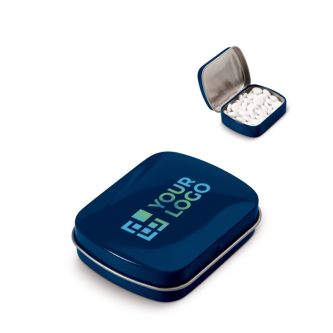 Boîte de menthes rectangulaire en plusieurs couleurs 23g avec zone d'impression