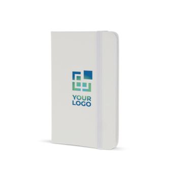 Carnet en PU de plusieurs couleurs vives avec pages lignées FSC A6 avec zone d'impression