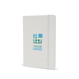 Carnet en PU de plusieurs couleurs vives avec pages lignées FSC A5 avec zone d'impression