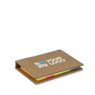 Notes adhésives de 2 tailles dans un carnet en papier kraft