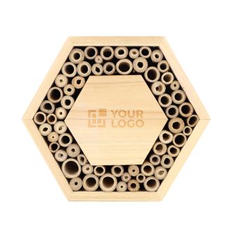 Ruche hexagonale en bois FSC pour abeilles solitaires