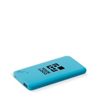 Batterie externe rectangulaire de couleur avec ventouses avec zone d'impression