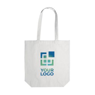 Sac en coton avec soufflet OEKO-TEX de couleurs 280 g/m2 avec zone d'impression