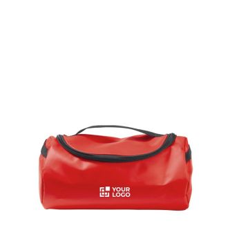 Trousse de toilette avec plusieurs compartiments à l'intérieur avec zone d'impression