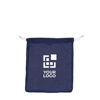 Sac réutilisable en coton pour fruits et légumes 25x30 cm avec zone d'impression