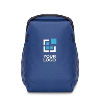 Sac à dos pour ordinateur portable en RPET avec poches latérales 15'' avec zone d'impression