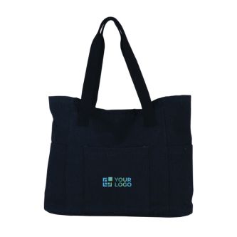 Sac de courses en toile recyclée avec effet lavé 290 g/m2 avec zone d'impression