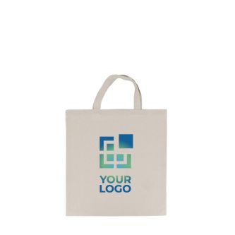 Sac en coton OEKO-TEX avec poignées courtes 220 g/m2 avec zone d'impression