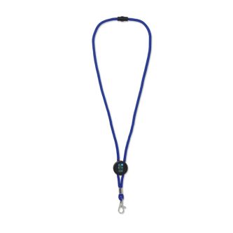 Tour de cou coloré avec mousqueton en métal et passe personnalisable avec zone d'impression