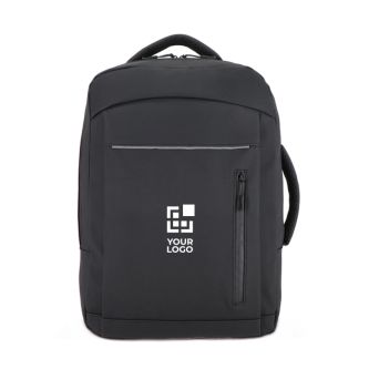 Sac à dos pour PC en similicuir avec sangle pour valise 15,6''