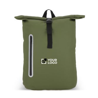 Sac à dos rolltop en PU avec détails réfléchissants 20L
