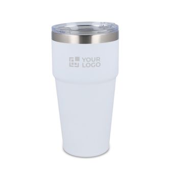 Gobelet isotherme intérieur en céramique couvercle transparent 500ml