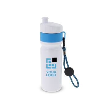 Gourde de sport sans BPA avec détail coloré et sangle 500ml avec zone d'impression